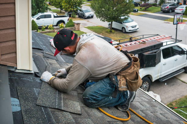 Professional Roofing technician working in Genoa, IL